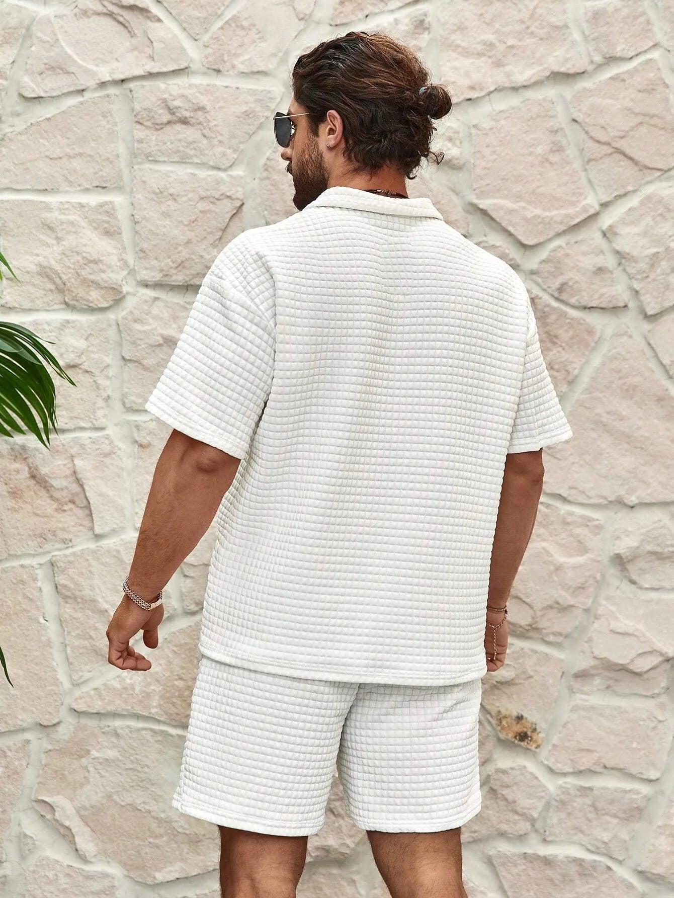 Rudolf Men's Waffle Knit Short Set | Casual & Breathable