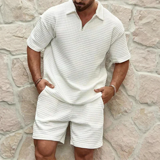 Rudolf Men's Waffle Knit Short Set | Casual & Breathable