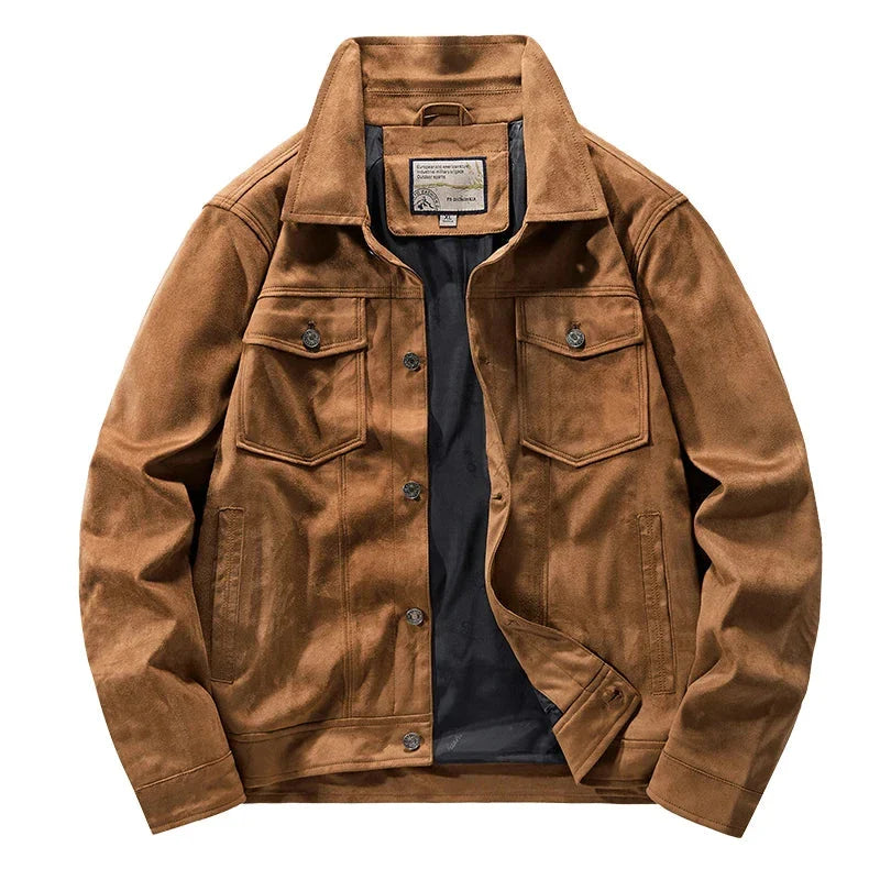 Harrison Regular Fit Trucker Jacket | Button Front Flap Pockets Jacket