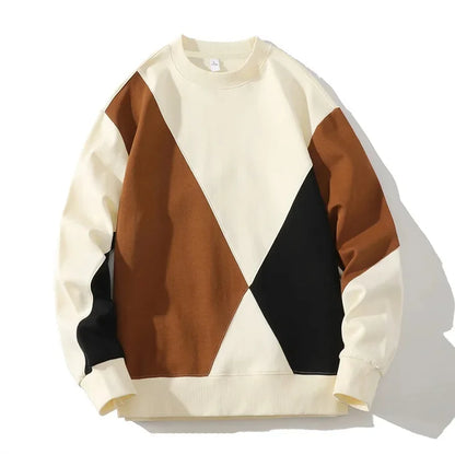 Henry Fleece Relaxed Fit Sweater | Colorblock Crewneck Men’s Sweater