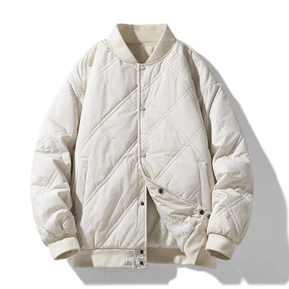 Arthur Quilted Bomber Jacket | Relaxed Fit Ribbed Trim Jacket