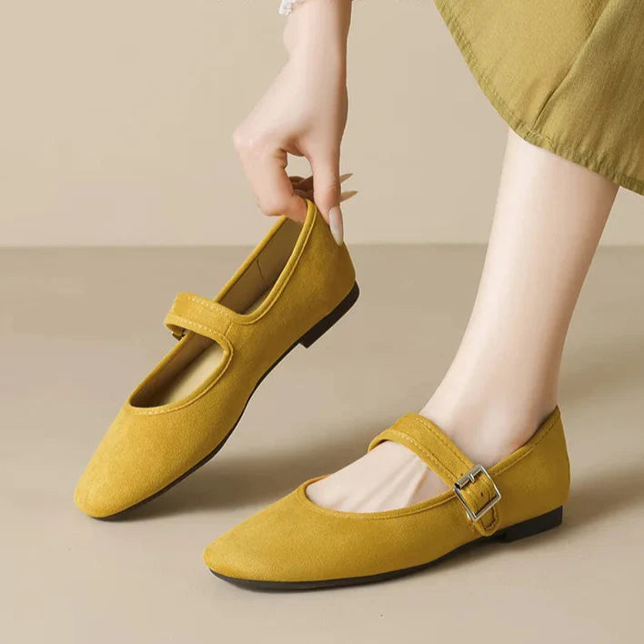 Sienna Flat Mary Janes | Buckled Strap Round Toe Mary Janes