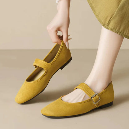 Sienna Flat Mary Janes | Buckled Strap Round Toe Mary Janes