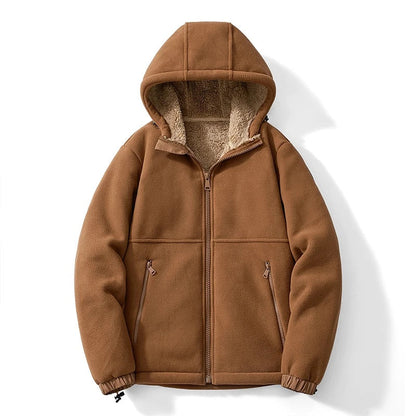 Sebastian Relaxed Fit Hoodie | Sherpa Lined Zip Closure Hoodie