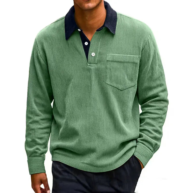 Sebastian Regular Fit Polo Shirt | Contrasting Collar Button Placket Polo Shirt