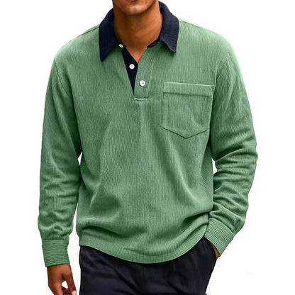 Sebastian Regular Fit Polo Shirt | Contrasting Collar Button Placket Polo Shirt