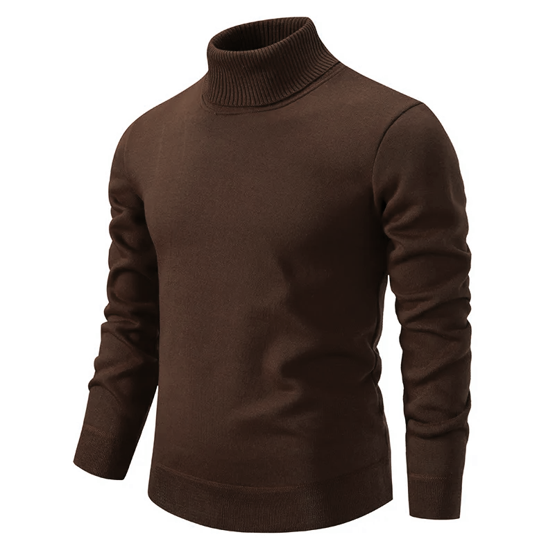 Sienna Ribbed Hip-Length Turtleneck Sweater | Regular Fit Long Sleeve Sweater