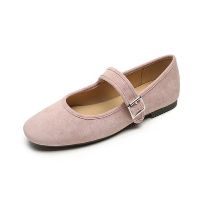 Sienna Flat Mary Janes | Buckled Strap Round Toe Mary Janes
