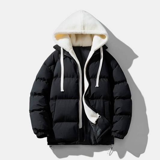 Harry Quilted Hooded Puffer Jacket | Drawstring Hood Relaxed Fit Jacket