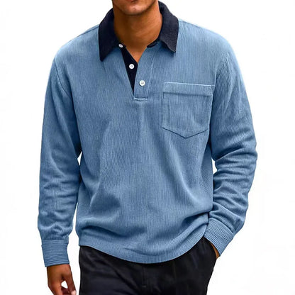 Sebastian Regular Fit Polo Shirt | Contrasting Collar Button Placket Polo Shirt