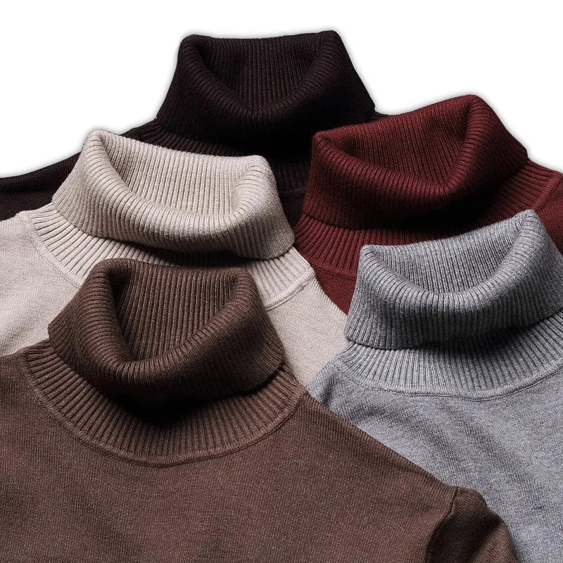 Sienna Ribbed Hip-Length Turtleneck Sweater | Regular Fit Long Sleeve Sweater