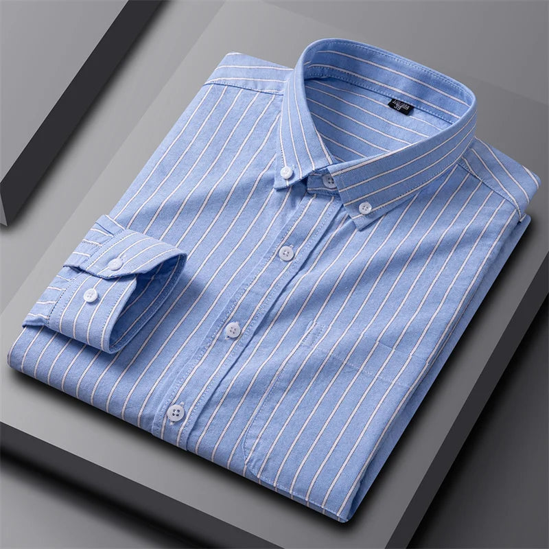 Harry Regular Fit Oxford Shirt | Striped Button-Down Collar Shirt