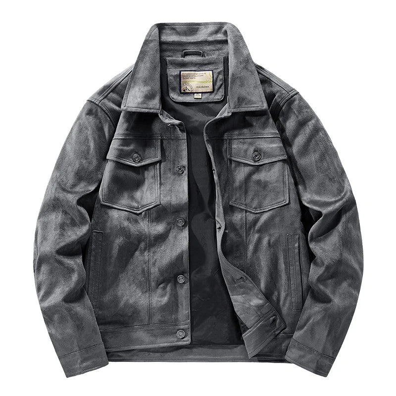 Harrison Regular Fit Trucker Jacket | Button Front Flap Pockets Jacket