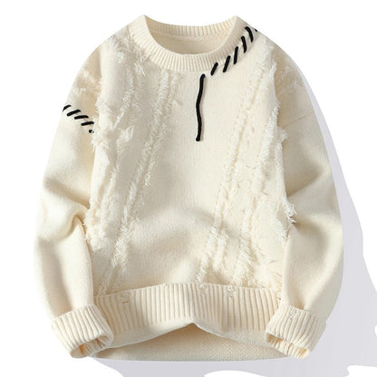 Harry Relaxed Fit Sweater | Solid Crewneck Hip-Length Sweater