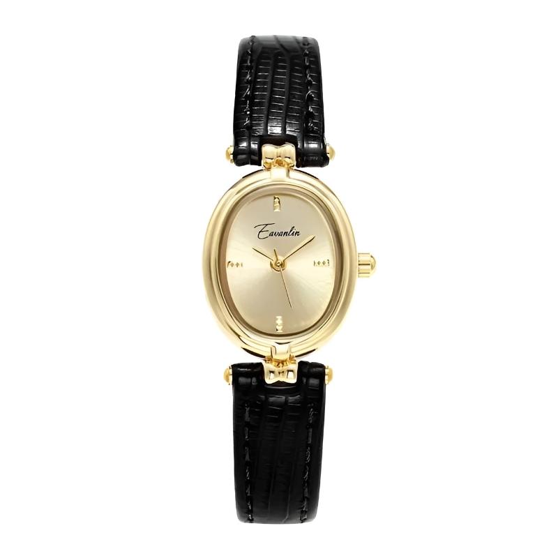 Isla Slim Strap Wristwatch | Oval Dial Embossed Wristwatch