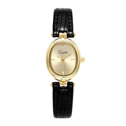 Isla Slim Strap Wristwatch | Oval Dial Embossed Wristwatch