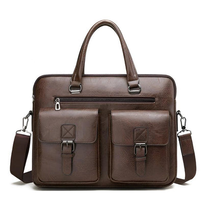 Theodore Structured Messenger Bag | Top Handle Detachable Strap Messenger Bag