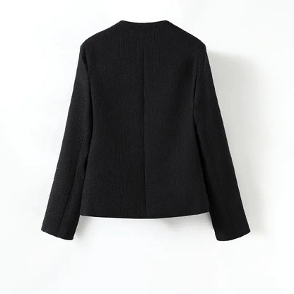 Isabella Tailored Jacket | Button Front Flap Pockets Jacket