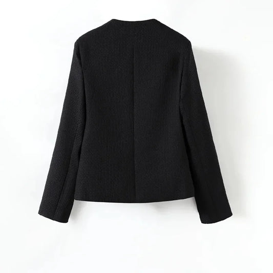 Isabella Tailored Jacket | Button Front Flap Pockets Jacket