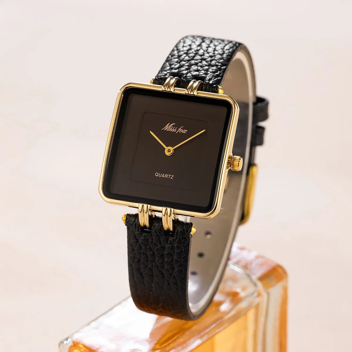 Isla Square Face Wristwatch | Gold-Tone Hardware Solid Wristwatch