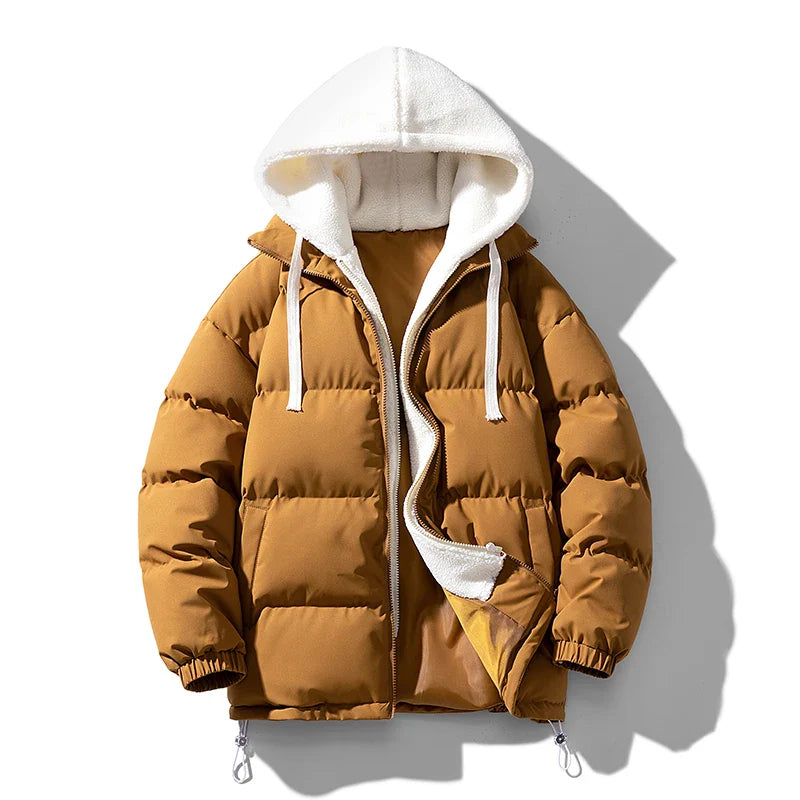 Harry Quilted Hooded Puffer Jacket | Drawstring Hood Relaxed Fit Jacket