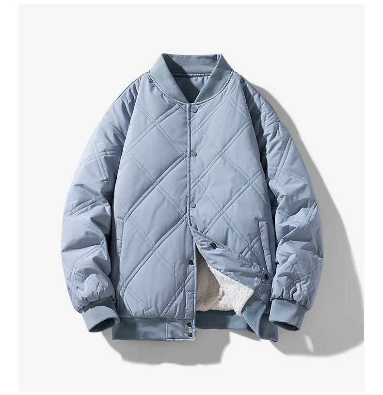 Arthur Quilted Bomber Jacket | Relaxed Fit Ribbed Trim Jacket