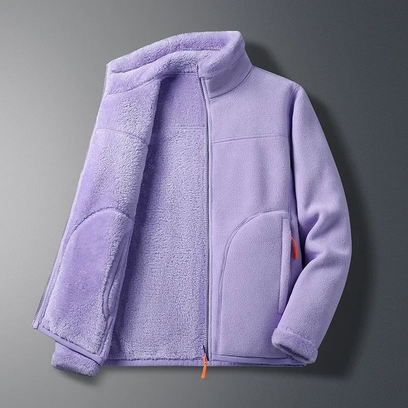 Sophia Regular Fit Stand Collar Jacket | Zip Closure Side Pockets Jacket