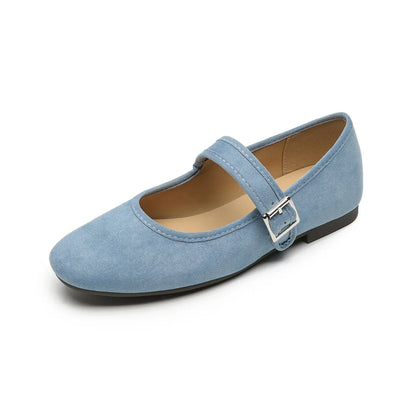 Sienna Flat Mary Janes | Buckled Strap Round Toe Mary Janes