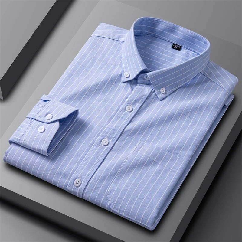 Harry Regular Fit Oxford Shirt | Striped Button-Down Collar Shirt
