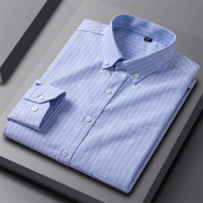 Harry Regular Fit Oxford Shirt | Striped Button-Down Collar Shirt