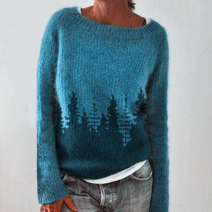 Isla Wool Knit Sweater | Fair Isle Boat Neck Sweater