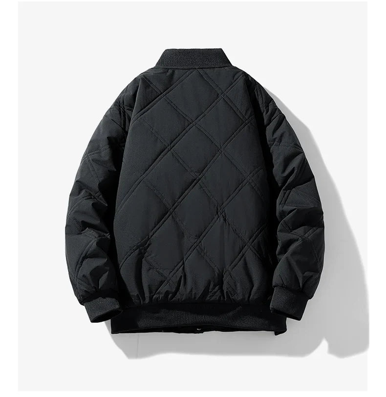 Arthur Quilted Bomber Jacket | Relaxed Fit Ribbed Trim Jacket