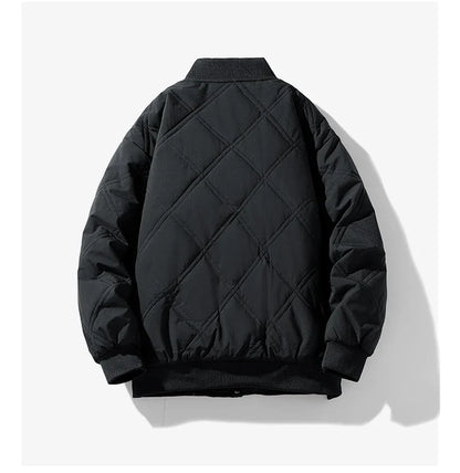 Arthur Quilted Bomber Jacket | Relaxed Fit Ribbed Trim Jacket