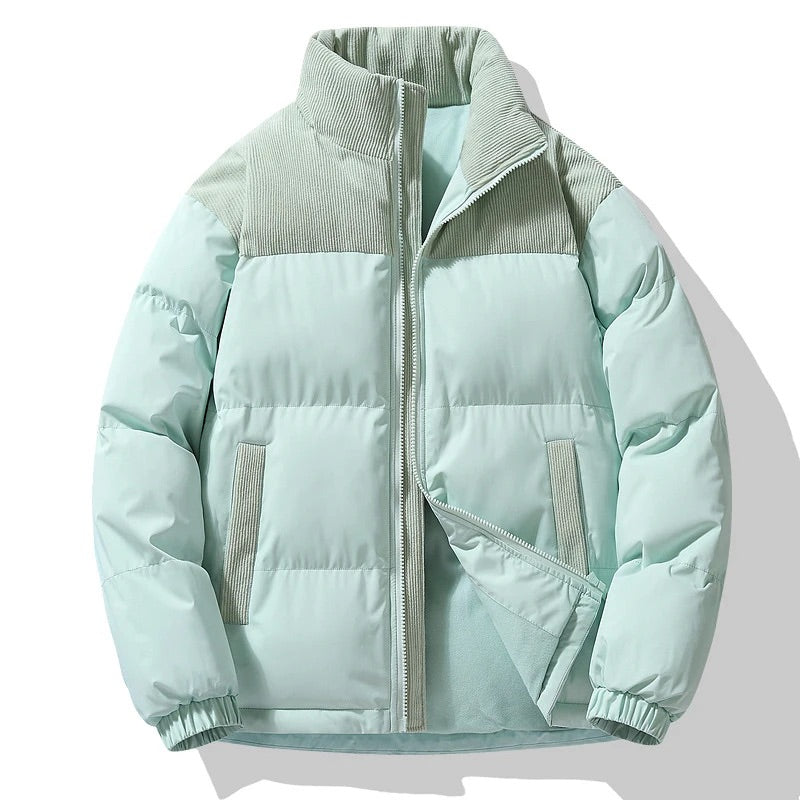 Oscar Quilted Relaxed Fit Puffer Jacket | Stand-Up Collar Hip-Length Jacket