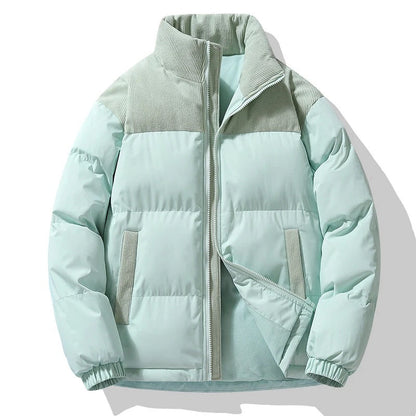 Oscar Quilted Relaxed Fit Puffer Jacket | Stand-Up Collar Hip-Length Jacket