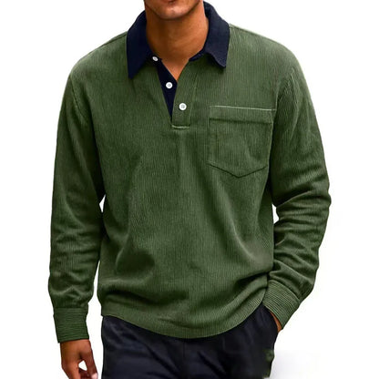 Sebastian Regular Fit Polo Shirt | Contrasting Collar Button Placket Polo Shirt