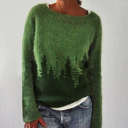 Isla Wool Knit Sweater | Fair Isle Boat Neck Sweater