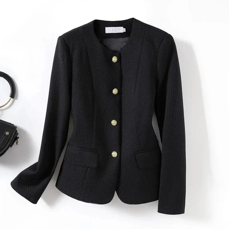 Isabella Tailored Jacket | Button Front Flap Pockets Jacket