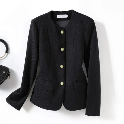 Isabella Tailored Jacket | Button Front Flap Pockets Jacket