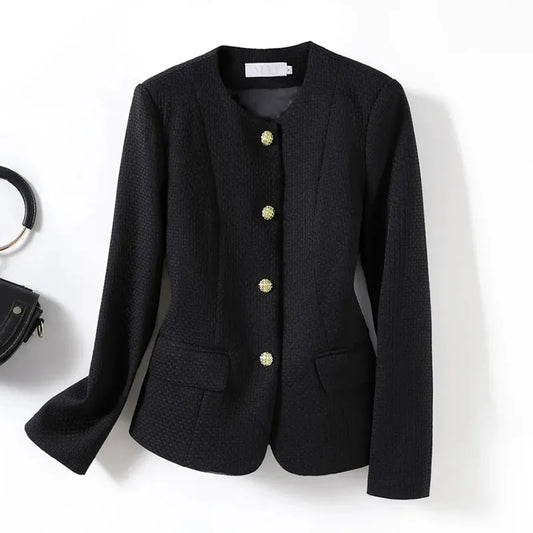 Isabella Tailored Jacket | Button Front Flap Pockets Jacket