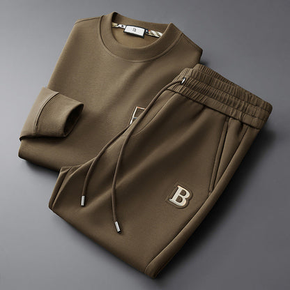 Theodore Relaxed Fit Sweatshirt And Joggers Two-Piece Set | Embroidered Casual Tracksuit