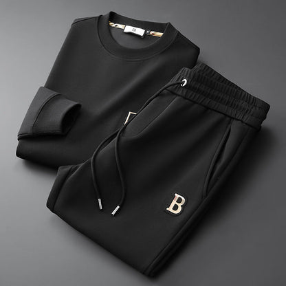 Theodore Relaxed Fit Sweatshirt And Joggers Two-Piece Set | Embroidered Casual Tracksuit