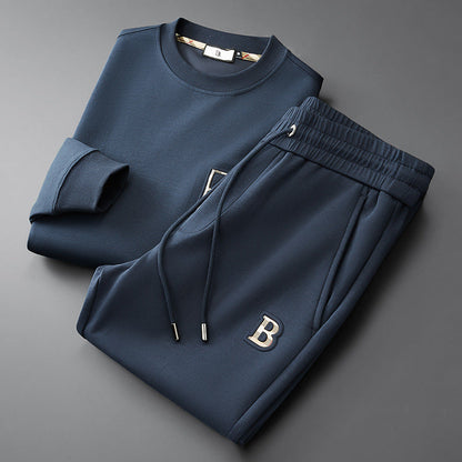 Theodore Relaxed Fit Sweatshirt And Joggers Two-Piece Set | Embroidered Casual Tracksuit