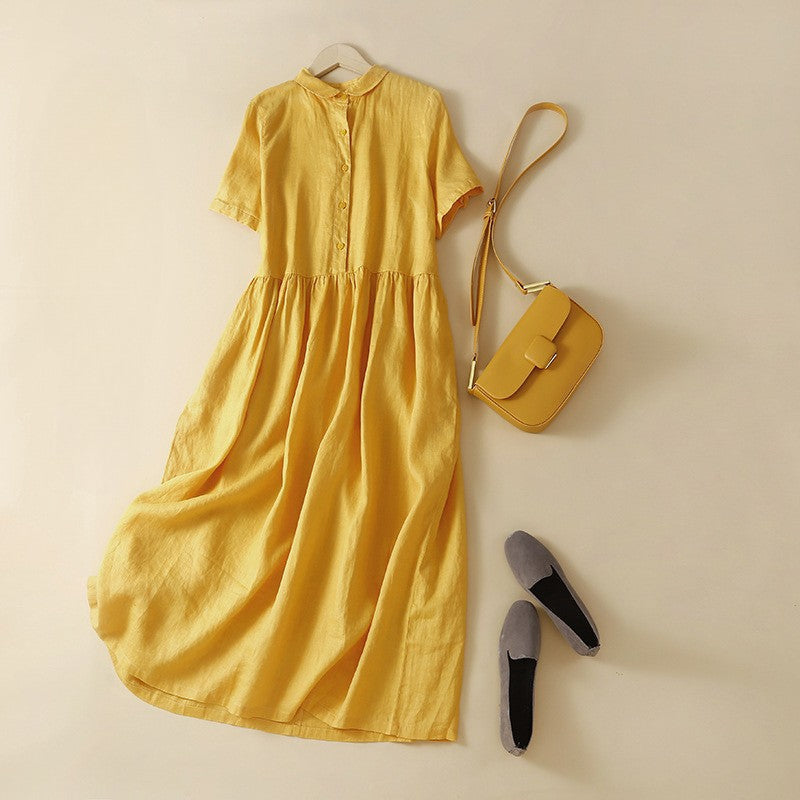 Alice Relaxed Fit Midi Dress | Collared Button Front Dress