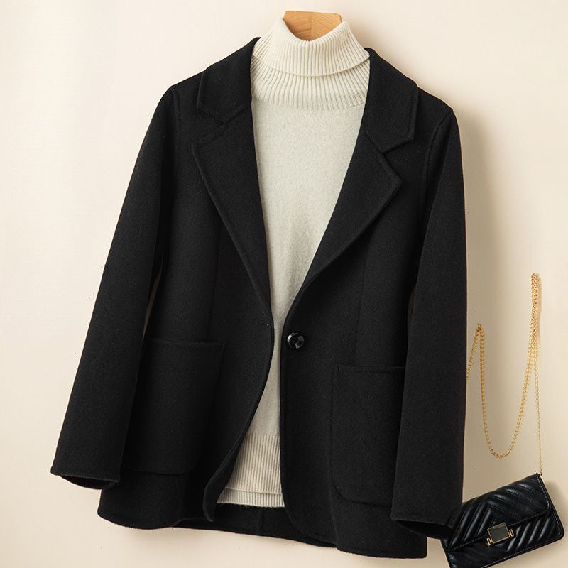Olivia Relaxed Fit Coat | Collared Button Front Coat