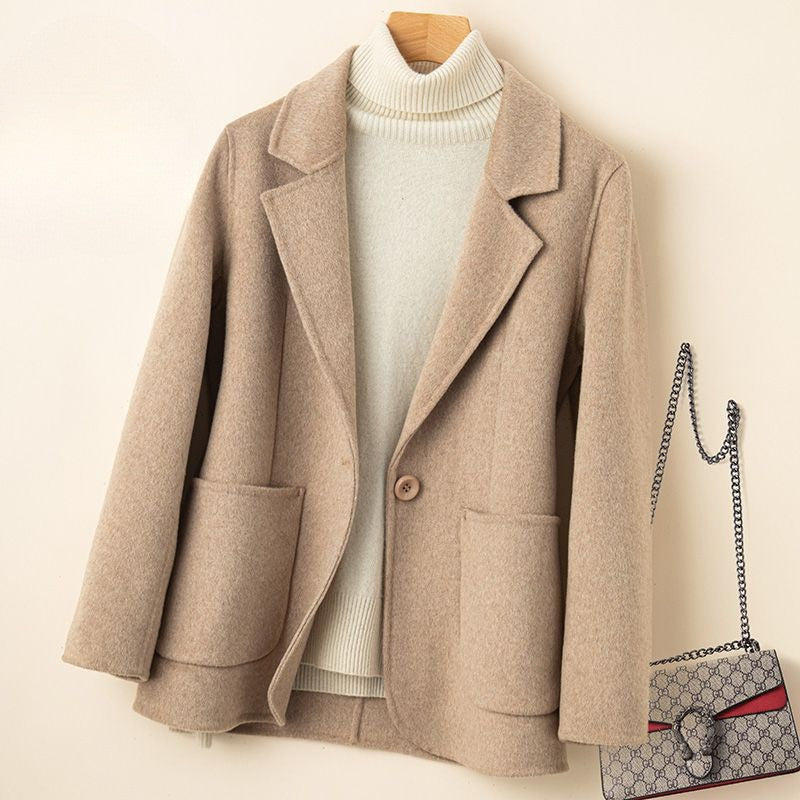 Olivia Relaxed Fit Coat | Collared Button Front Coat