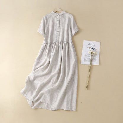 Alice Relaxed Fit Midi Dress | Collared Button Front Dress