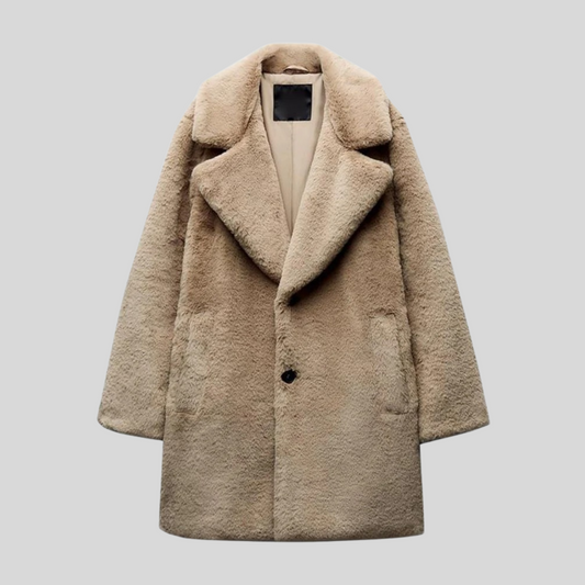 Isabella Oversized Coat | Button Front Pockets Coat