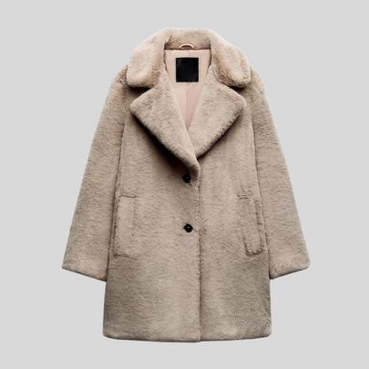 Isabella Oversized Coat | Button Front Pockets Coat