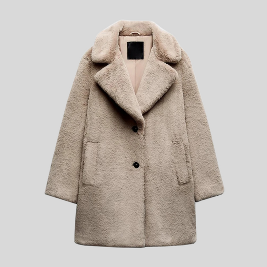 Isabella Oversized Coat | Button Front Pockets Coat